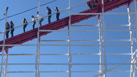 Emergency Evacuation on Santa Cruz Roller Coaster