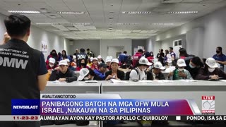 Panibagong batch na mga OFW mula Israel, nakauwi na sa Pilipinas