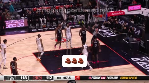 Rigged Brooklyn Nets misses back to back free throws to not cover the spread vs Detroit piston