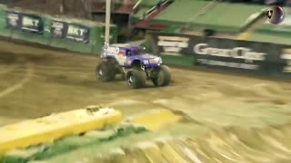 AMAZING! The world's first monster truck front flip