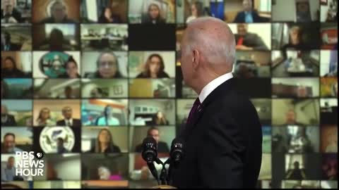President Joe Biden confused asks "where is everyone"