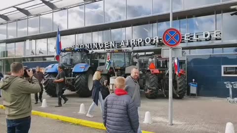 Looks like the airports have been shut down by Dutch farmers.