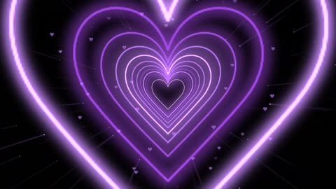 985. Heart Tunnel Animation Video💜Purple Heart