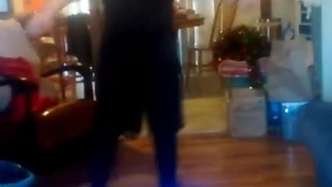 Black hoverboard spins fast fall