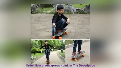⭐️ New 4 Wheel Electric Skateboard Hub Motor Wireless Remote Controller Children's Scooter Small