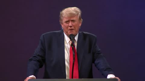 Former President Trump speaks to The American Freedom Tour in Austin, TX