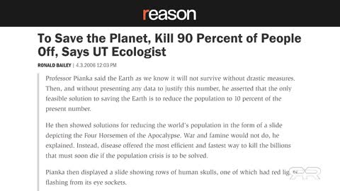 BREAKING The Environmentalist Trojan Horse of the Depopulation Death Cult