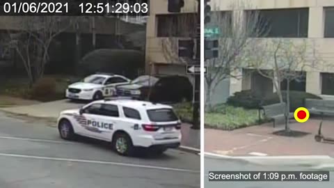 BOMBSHELL footage shows a cop carrying a bag into the DNC headquarters in DC on J6.