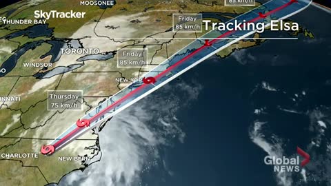 Tropical Storm Elsa on the move towards Atlantic Canada