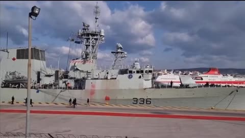 Activists in Greece staged a protest against the entry of a NATO ship