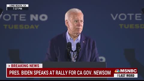 Biden: You either keep Gavin Newsom as your governor or you’ll get Donald Trump