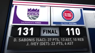 Game recap@Pistons vs Kings 110 - 131