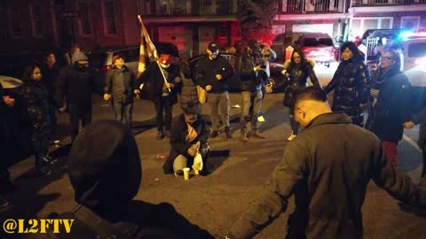 Multiple arrests at an Anti-Mandate Cheesecake Factory sit in protest (New York)