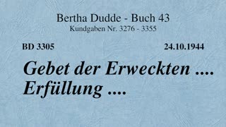 BD 3305 - GEBET DER ERWECKTEN .... ERFÜLLUNG ....