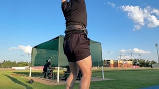 Javelin Thrower Launches Medicine Ball