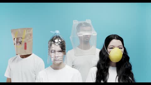 A Group Wearing Innovative Do It Yourself Protective Mask || covid 19