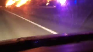 Early Morning Highway Fire