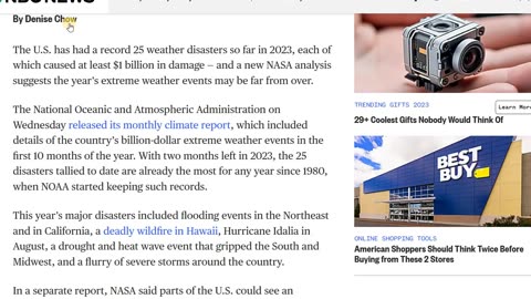 25 STORMS IN 2023 HAVE COST $1 BIL EACH - ALL STORMS = $78 BIL- THIS IS YOUR INSURANCE PREMIUMS