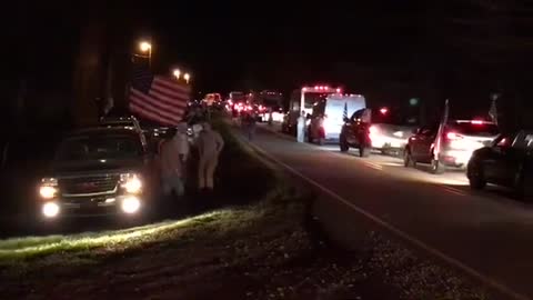 The Peoples Convoy arriving in Stanley North Carolina - March 31, 2022