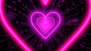 222. Love Heart Screen💖Animation Video Neon Heart Background Video Wallpaper Heart