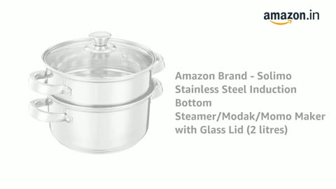Amazon Brand - Solimo Stainless Steel Induction Bottom Steamer