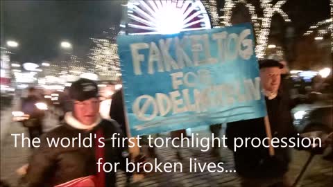 The world's first torchlight procession for broken lives due to Covid"vaccines".