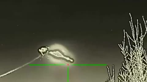 IR footage of a Ukrainian SAM intercepting a Russian UAV