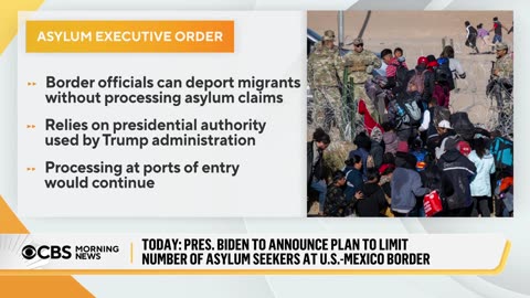Biden announces order limiting asylum at the southern border