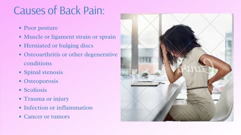 Back Pain Causes, Symptoms, and Treatment