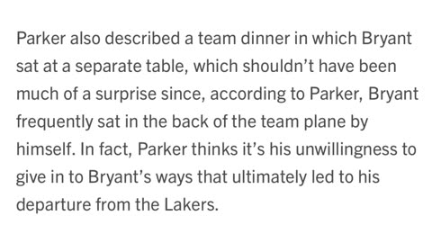 DID SMUSH PARKER ACTUALLY HAVE IT WORSE ON THE LAKERS THAN KWAME BROWN?