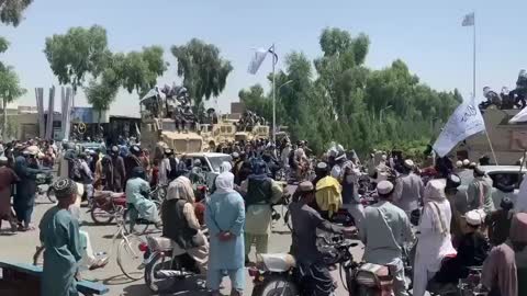 US Military Equipment w/ Taliban flags