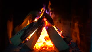 Burning fireplace for 1 hour to make your home warm and cosy HD 1080p 4k 8k Christmas Time