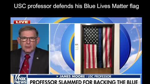 USC professor defends Blue Lives Matter flag