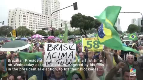 Brazil's Bolsonaro Tells Protesters To Lift Blockades