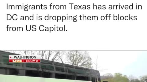 BREAKING_ The first bus of Illegal Immigrants from Texas has arrived in DC