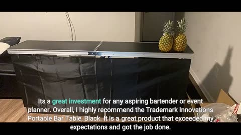 Customer Reviews: Trademark Innovations Portable Bar Table, Black