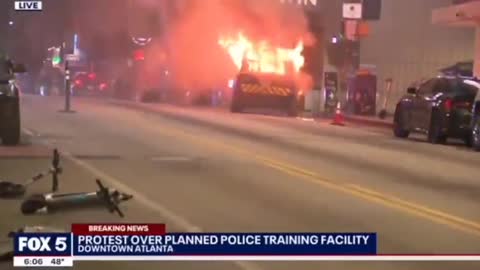 INSANITY: Leftist Rioters Set Fire To Buildings And Police Cars In Atlanta