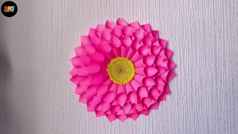 Paper Wall Hanging, Beautiful Flower Wall Hanging, Paper Craft for Home Decor, DIY Wall Decor