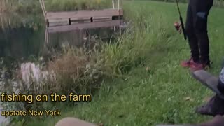 Fishing on upstate New York farm