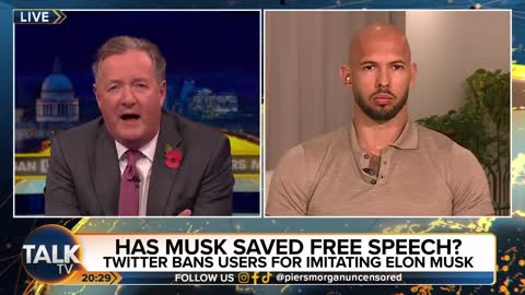 Andrew Tate RETURNS To Debate Piers Morgan on Elon Musk And Free Speech