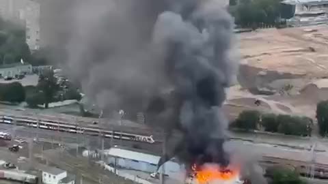 🔥Severe fire in Moscow