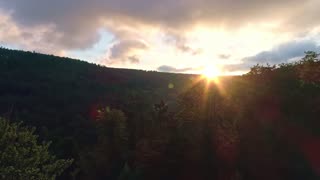 Sunrise Over Forest - Drone Footage 4K - Free HD Stock Footage - Ultra HD