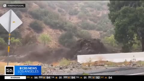 Terrifying Rockslide Caught on Camera in Forest Falls - Cleanup Crews in Action"