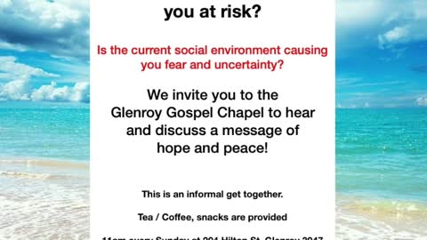 Glenroy Gospel Chapel reaching out a message of hope and peace