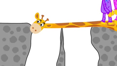 Huggy Wuggy wanted to hurt Giraffe but couldn't _ Funny Animation