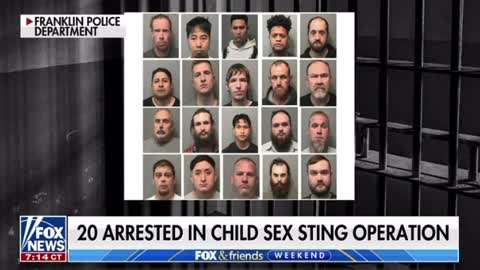 20 arrested in child sex sting operation