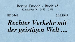 BD 3566 - RECHTER VERKEHR MIT DER GEISTIGEN WELT ....