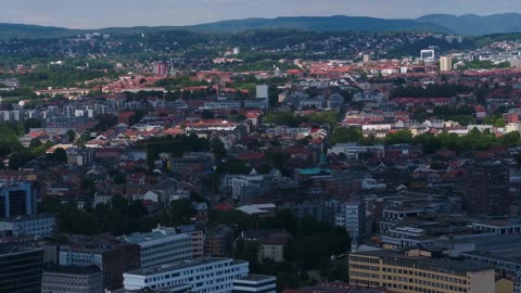 aerial norway oslo june 2018 sunny day 30mm 4k