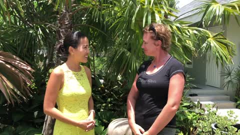 New Leaf Wellness Resort guest Sile from Ireland speak with the resort CEO and founder Air Page.