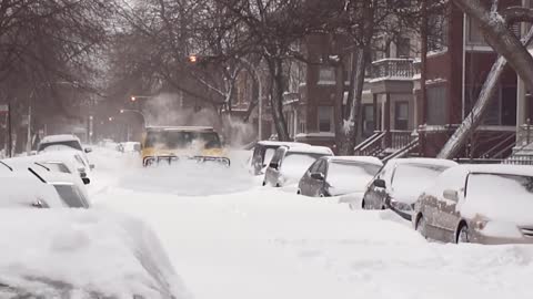 On a snow day... only some vehicles are going to make it